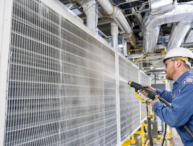 Professional commercial coil cleaning by Norfolk Air Duct Cleaning in Norfolk