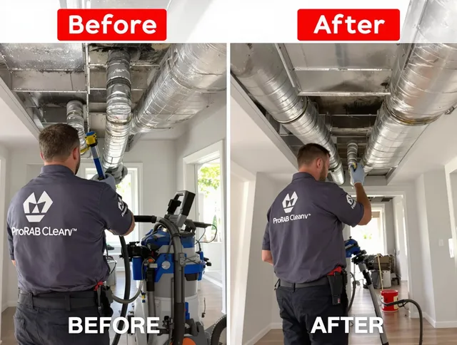 Norfolk Air Duct Cleaning expert performing thorough residential duct cleaning in a Norfolk home